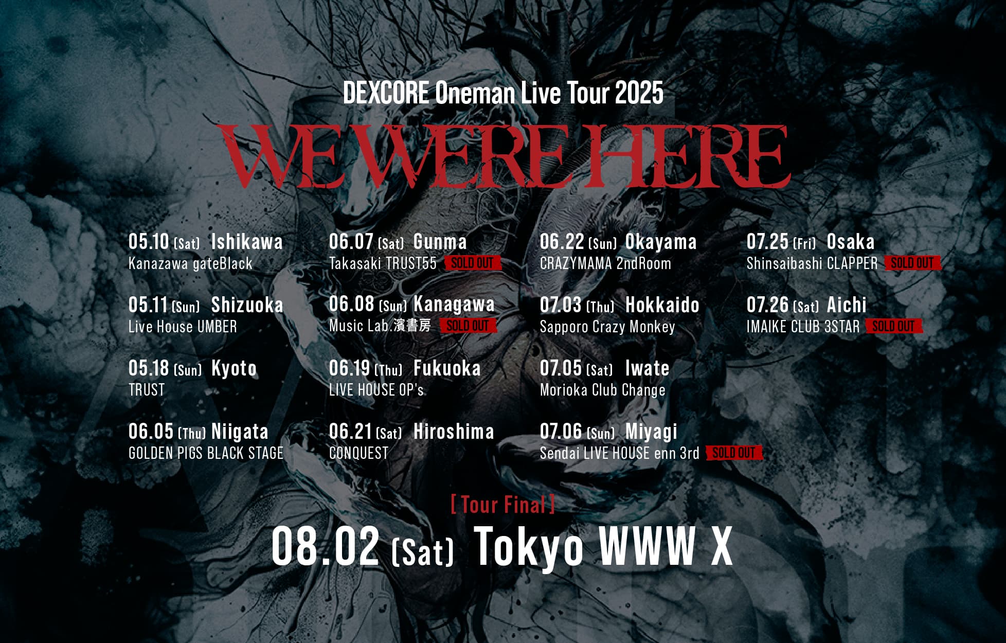 DEXCOREメンバー生出演！「WE WERE HERE」RELEASE 記念特番 - 2025/7