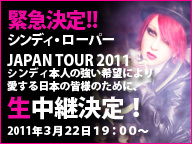 純正特売シンディー・ローパー　2011年JAPAN TOUR Tシャツ トップス