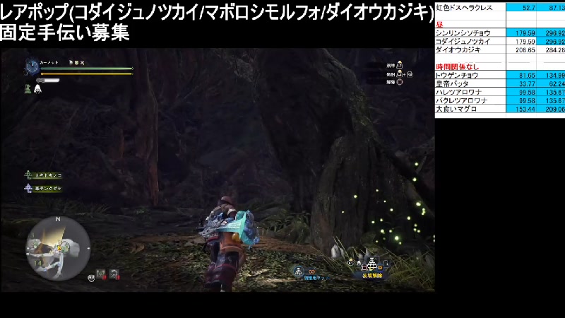 Mhw Ib Ps4 レアポップ固定手伝い者募集 環境限界金冠残り８種 ２種 凸待ち Mhwib 21 03 14 日 18 27開始 ニコニコ生放送