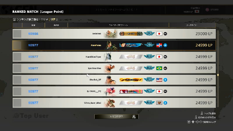 スト5 ランク 分布 – スト5 キャラ 一覧 – GFWBI