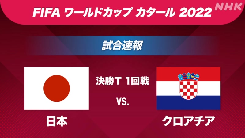 ワールドカップ 日本対クロアチア Fifa 生中継 22 12 5 月 23 39開始 ニコニコ生放送