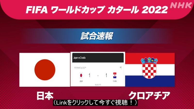 ワールドカップ 日本対クロアチア Fifa 生中継 22 12 6 火 2 07開始 ニコニコ生放送